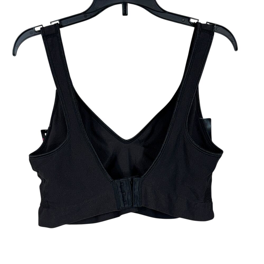 Bali 2X-Large Comfort Bra Stretch Adjustable Back Closure V-Neck Lined Black - Picture 5 of 7